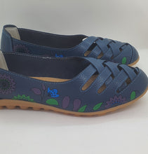 Charger l'image dans la galerie, TROTT N BREIZH chaussures cuir confort MARINE tressée color