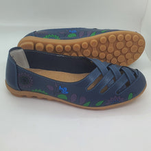 Charger l'image dans la galerie, TROTT N BREIZH chaussures cuir confort MARINE tressée color