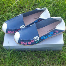 Charger l'image dans la galerie, TROTT N BREIZH chaussures cuir confort MARINE blanc design