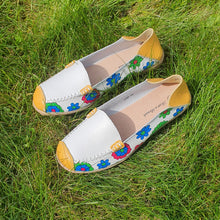Charger l'image dans la galerie, TROTT N BREIZH chaussures cuir confort blanc jaune fleur