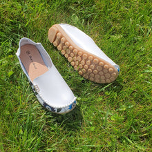 Charger l'image dans la galerie, TROTT N BREIZH chaussures cuir confort blanc imprimé