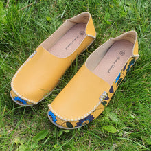 Charger l'image dans la galerie, TROTT N BREIZH chaussures cuir confort jaune imprimé