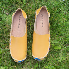 Charger l'image dans la galerie, TROTT N BREIZH chaussures cuir confort jaune imprimé