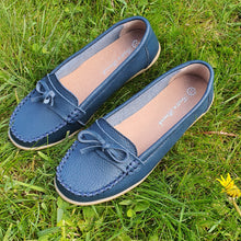 Charger l'image dans la galerie, TROTT N BREIZH chaussures cuir marine confort