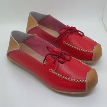 Charger l'image dans la galerie, TROTT N BREIZH chaussures cuir confort ROUGE bi couleur