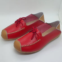 Charger l'image dans la galerie, TROTT N BREIZH chaussures cuir confort ROUGE bi couleur