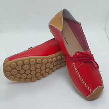 Charger l'image dans la galerie, TROTT N BREIZH chaussures cuir confort ROUGE bi couleur