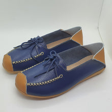 Charger l'image dans la galerie, TROTT N BREIZH chaussures cuir confort MARINE bi couleur