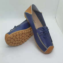 Charger l'image dans la galerie, TROTT N BREIZH chaussures cuir confort MARINE bi couleur