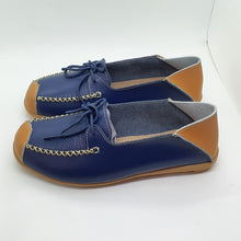 Charger l'image dans la galerie, TROTT N BREIZH chaussures cuir confort MARINE bi couleur