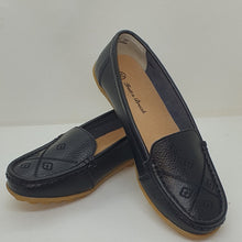 Charger l&#39;image dans la galerie, TROTT N BREIZH chaussures cuir confort NOIR brodée
