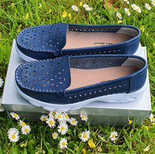 Charger l&#39;image dans la galerie, TROTT N BREIZH chaussures cuir confort BLEU AERE
