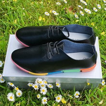 Charger l&#39;image dans la galerie, TROTT N BREIZH chaussures cuir confort DERBY NOIR SEMELLE COLOR
