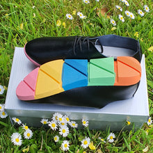 Charger l&#39;image dans la galerie, TROTT N BREIZH chaussures cuir confort DERBY NOIR SEMELLE COLOR
