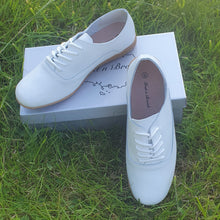 Charger l&#39;image dans la galerie, TROTT N BREIZH chaussures cuir blanc lacet
