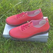 Charger l&#39;image dans la galerie, TROTT N BREIZH chaussures cuir confort BLANC AERE ROUGE
