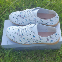 Charger l&#39;image dans la galerie, TROTT N BREIZH chaussures cuir blanc lacet Fleurie
