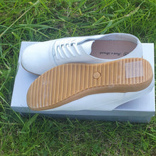 Charger l&#39;image dans la galerie, TROTT N BREIZH chaussures cuir blanc lacet
