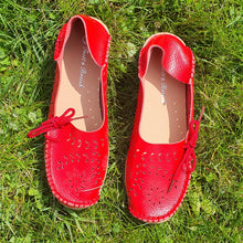Charger l&#39;image dans la galerie, TROTT N BREIZH chaussures cuir confort rouge design air

