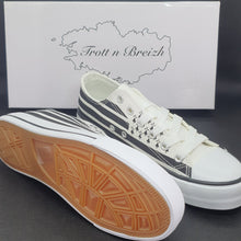 Charger l&#39;image dans la galerie, Chaussures toile Trott n Breizh blanc
